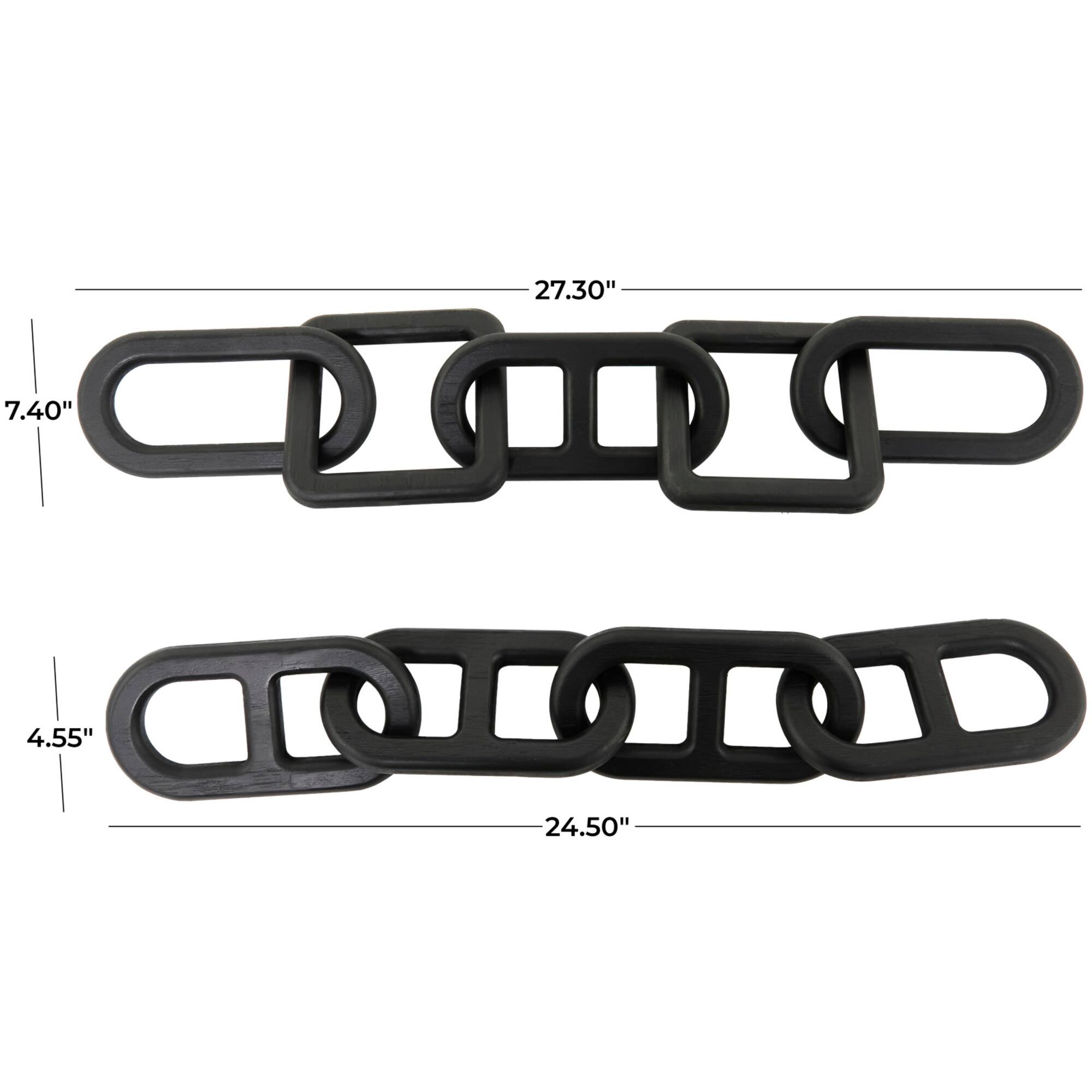 CosmoLiving by Cosmopolitan Wood Chain Sculpture Set